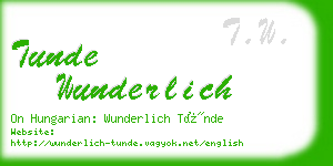 tunde wunderlich business card